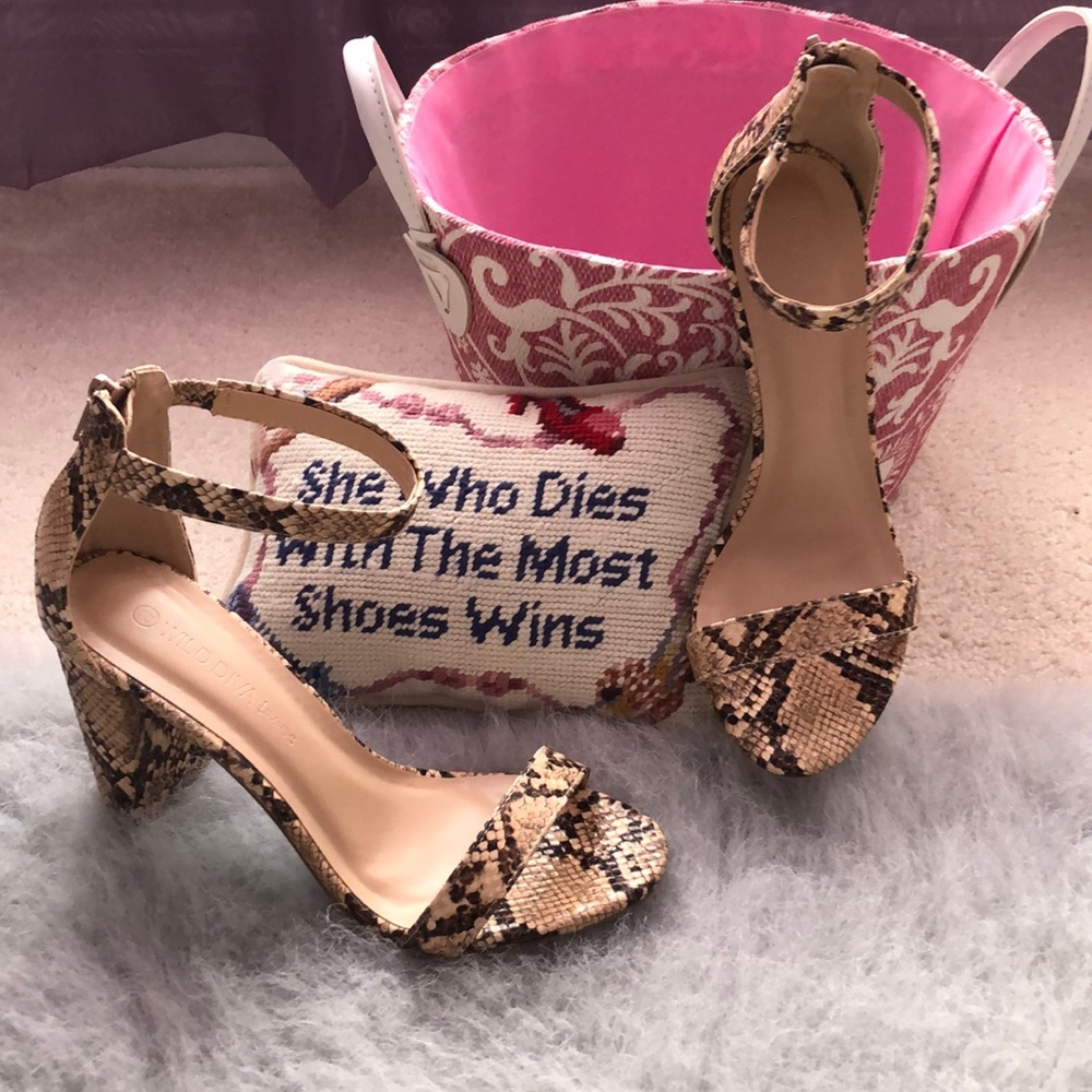 Vegan python print sandals-new!